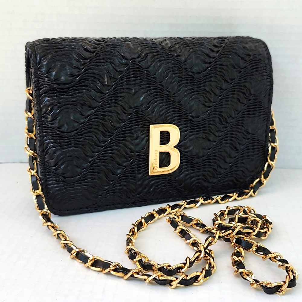 NWOT BEBE BLACK QUILTED CROSSBODY BAG